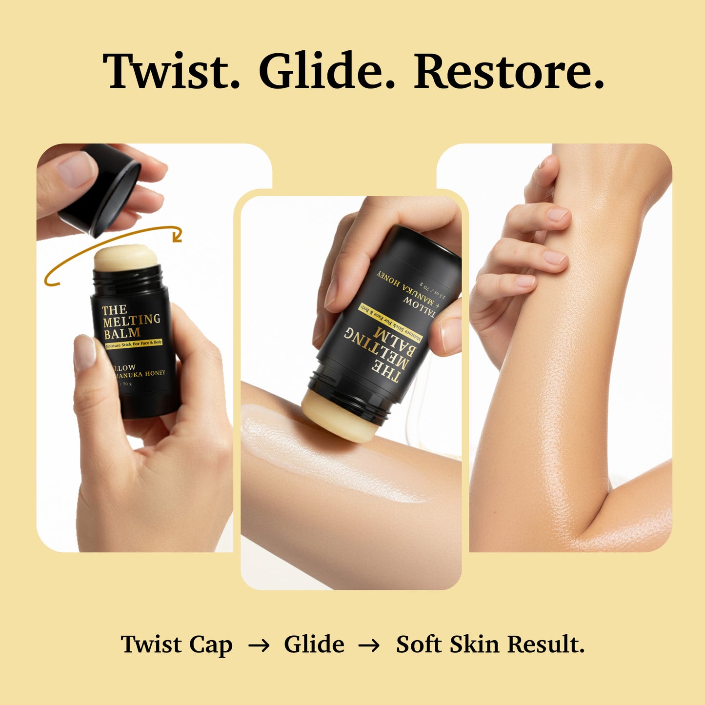 The Melting Balm: Tallow + Manuka Honey